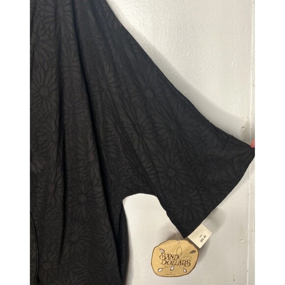 NWT Sand Dollars Cover Up Dress Plus 3X Black Tie Front Cruise Wear Open Weave - Picture 5 of 9